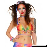 Rainbow Holographic Metallic Rave Bikini Top  B073ZL183S